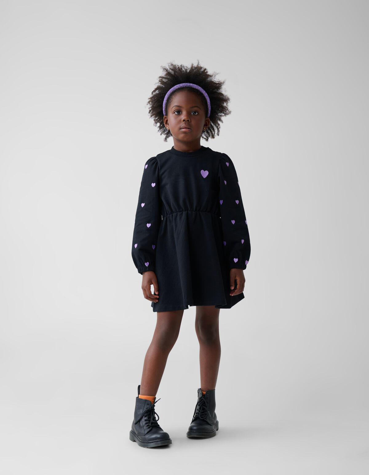 Sweat Puff Dress Schwarz SHOEBY GIRLS