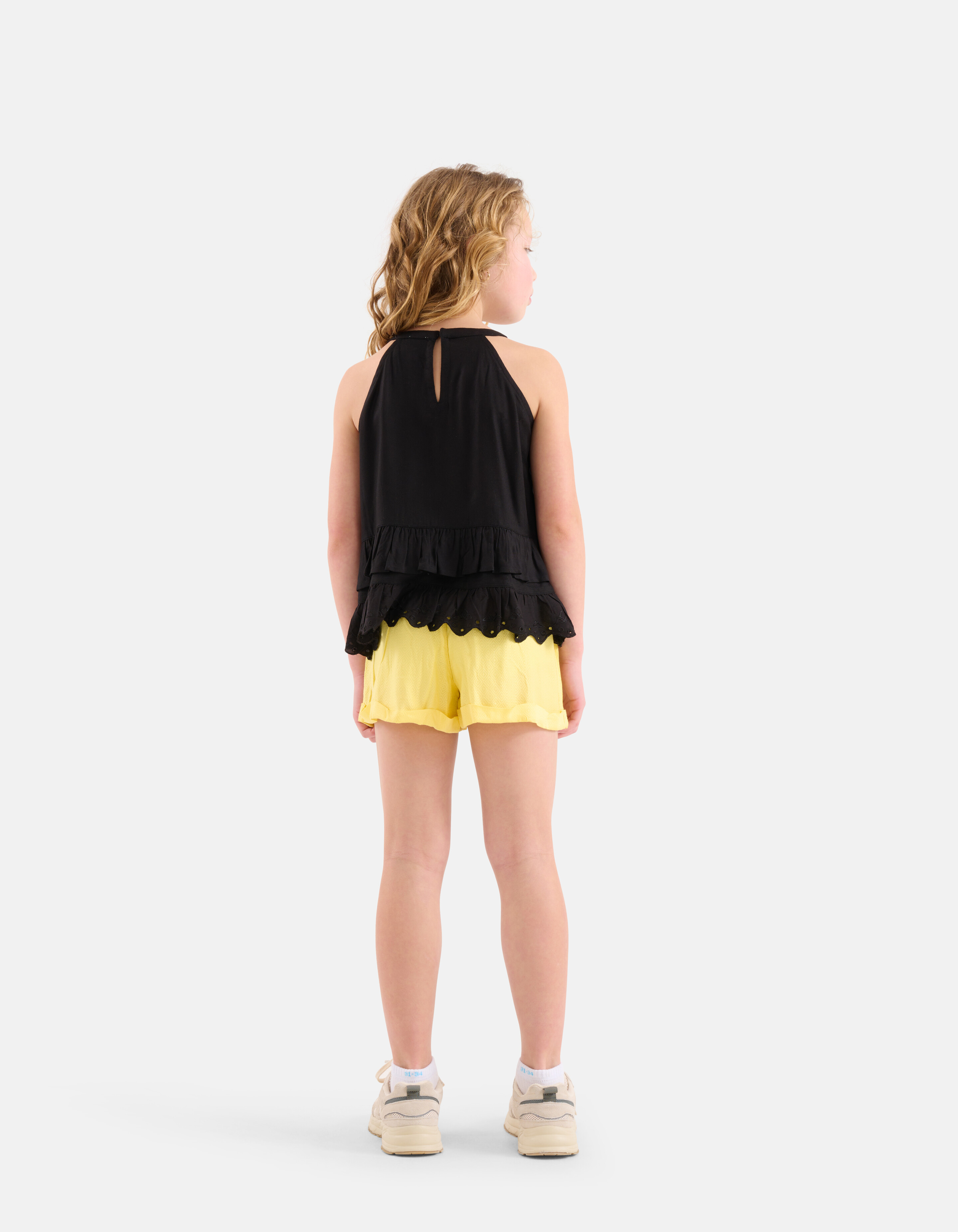 Besticktes Neckholder-Top Schwarz SHOEBY GIRLS