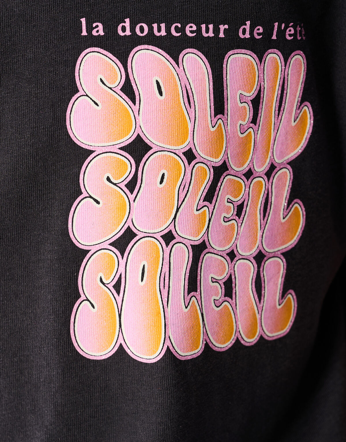 Soleil Artwork T-shirt Dunkelgrau SHOEBY GIRLS
