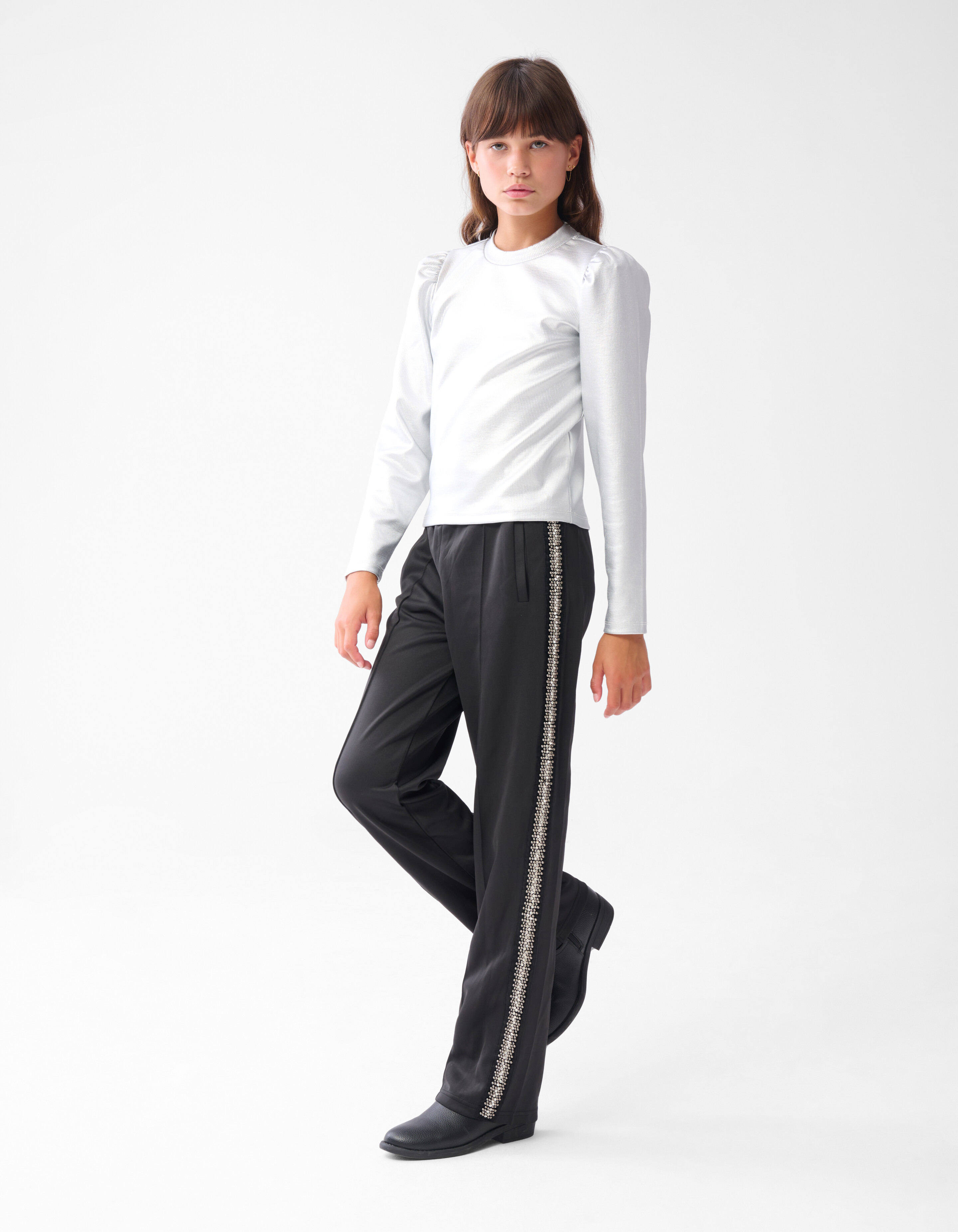 Metallic Langarmshirt Silber SHOEBY GIRLS
