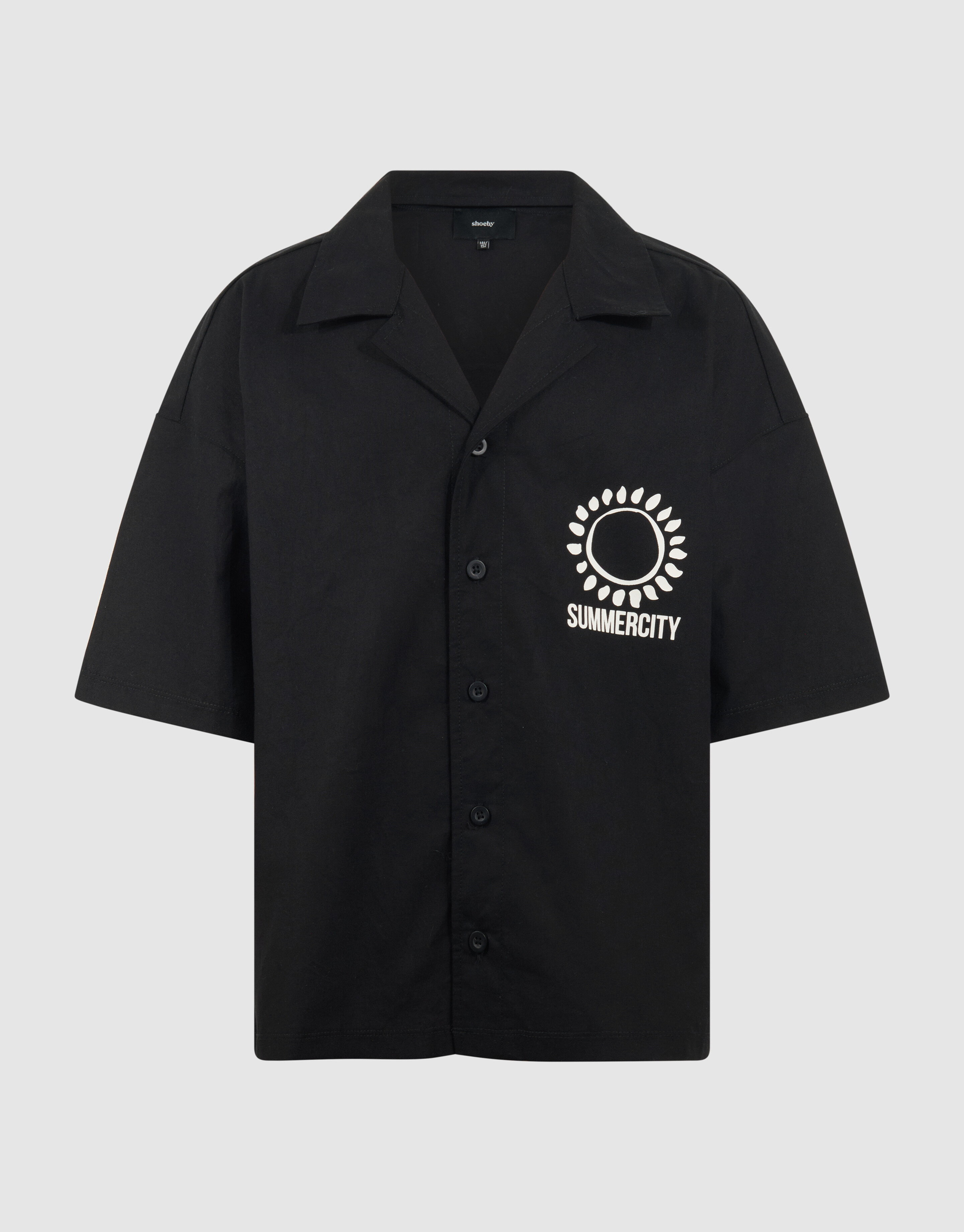 Linnen Artwork Overshirt Schwarz SHOEBY BOYS