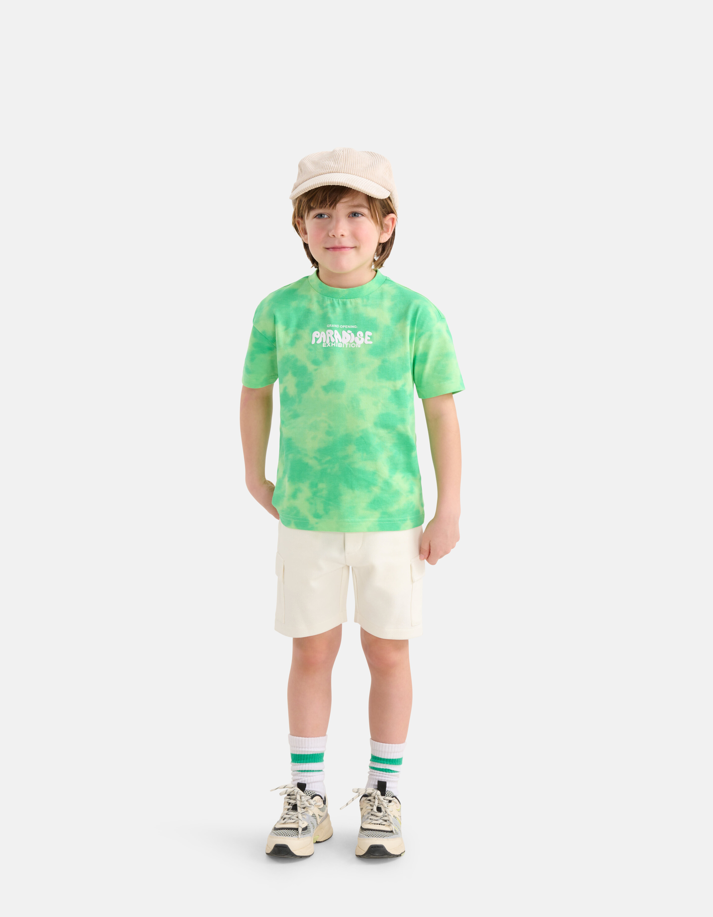 Tie Dye Artwork T-shirt Groen SHOEBY BOYS