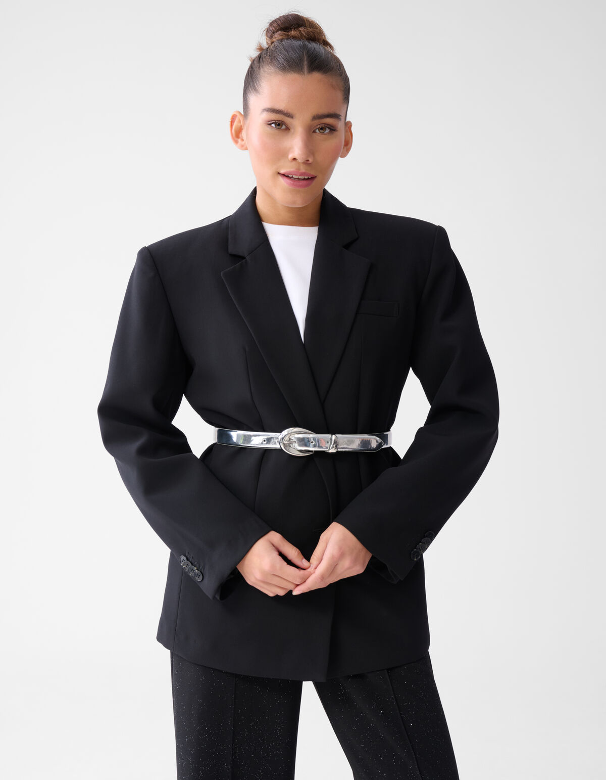 Spiegelg&uuml;rtel Silber SHOEBY ACCESSOIRES