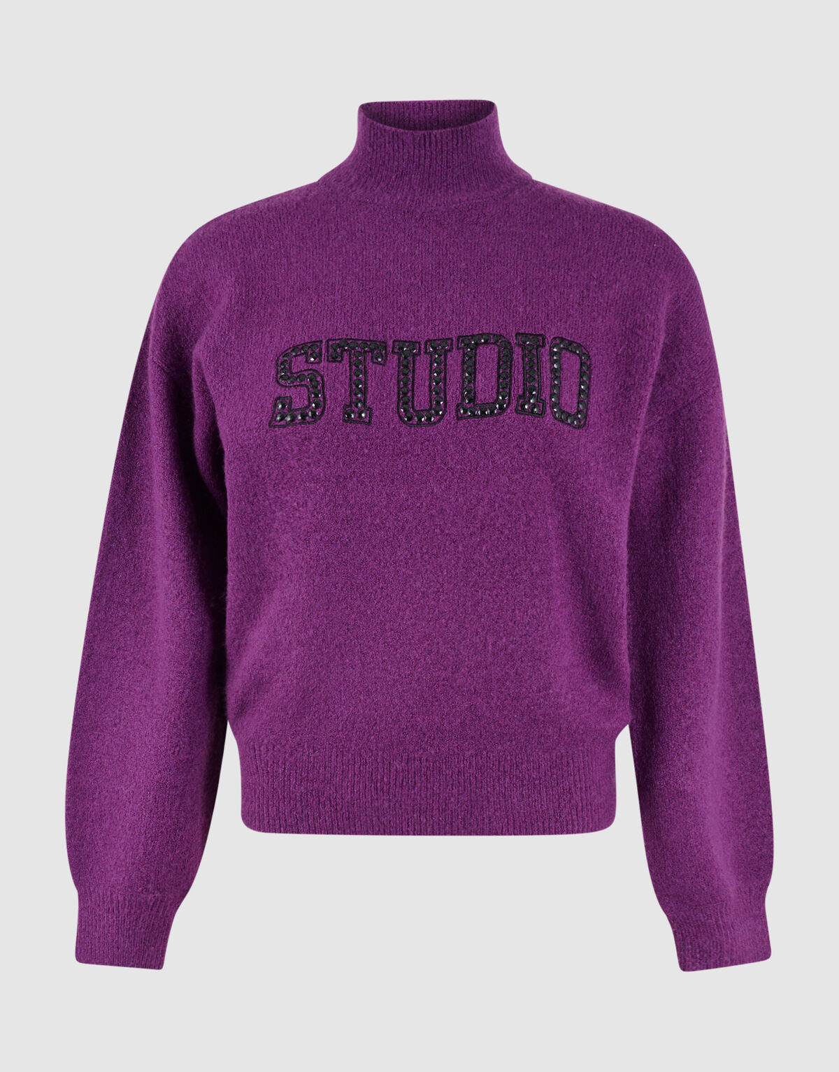 Studio Strass Pullover Dunkellila SHOEBY WOMEN