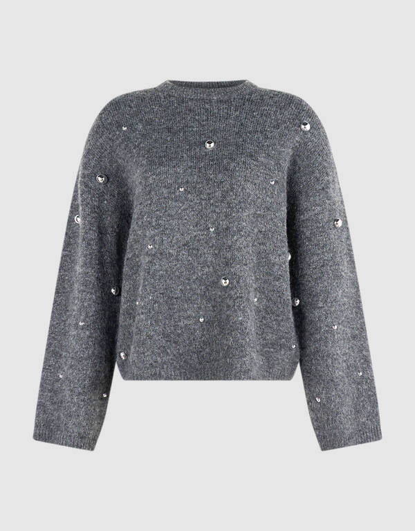 Stud Strickpullover grau SHOEBY WOMEN