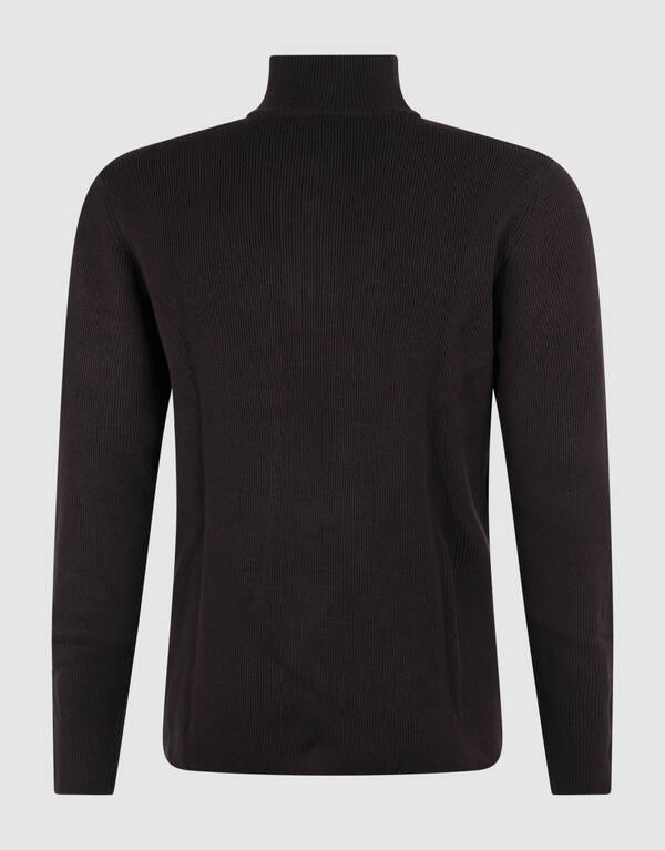 Pullover mit halbem Reißverschluss, Strick, Dunkel SHOEBY MEN