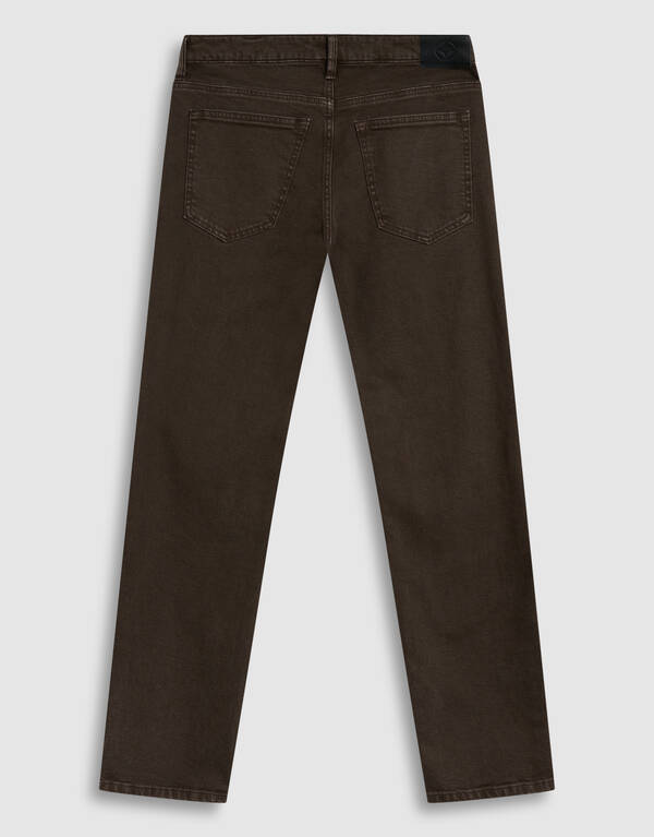 Straight Fit Jeans Dunkelbraun SHOEBY MEN
