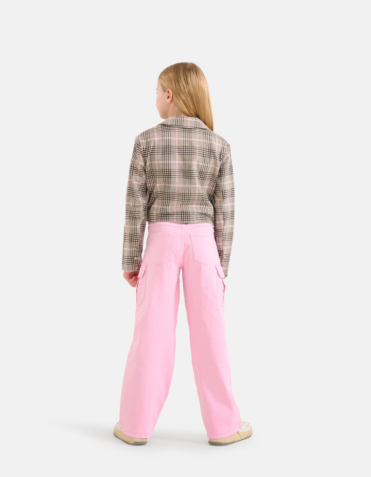 Cropped Ruiten Blazer Lichtroze SHOEBY GIRLS