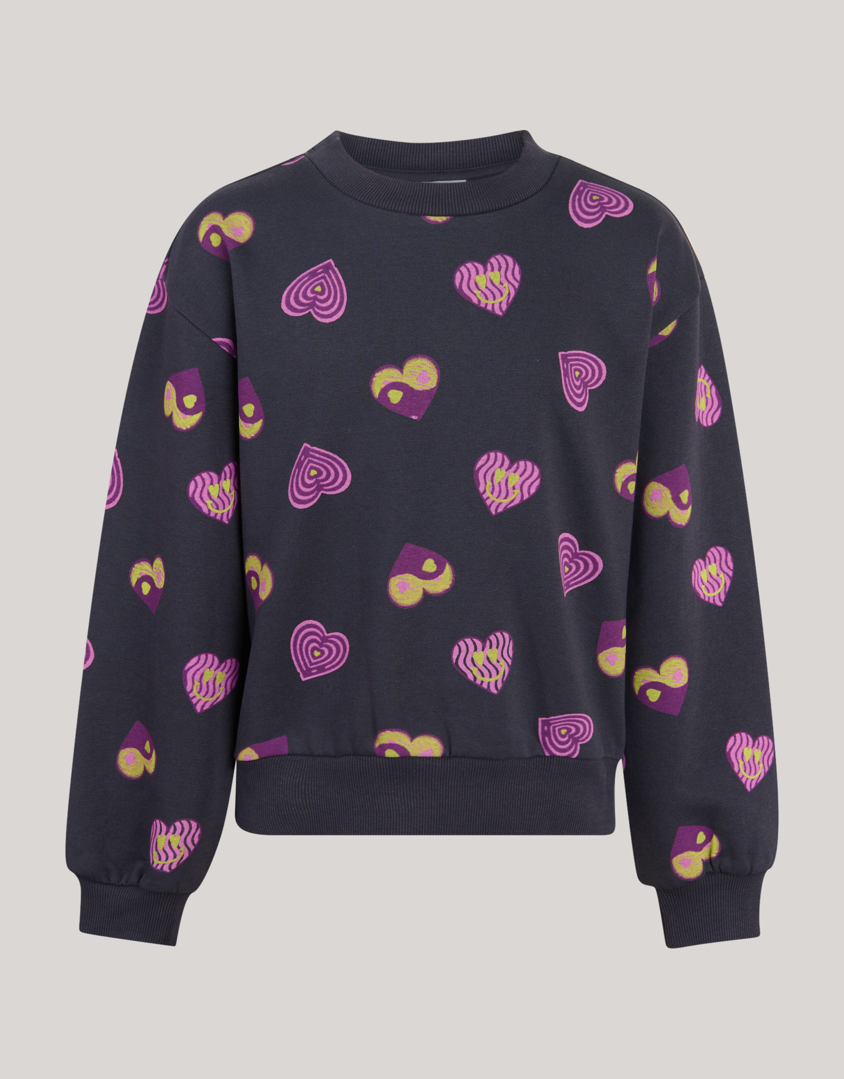 Herz-Pullover Dunkelgrau SHOEBY GIRLS