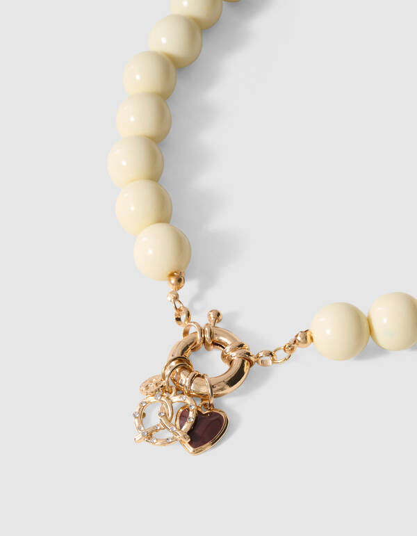 Perlen-Charm-Kette Hellgelb SHOEBY ACCESSOIRES