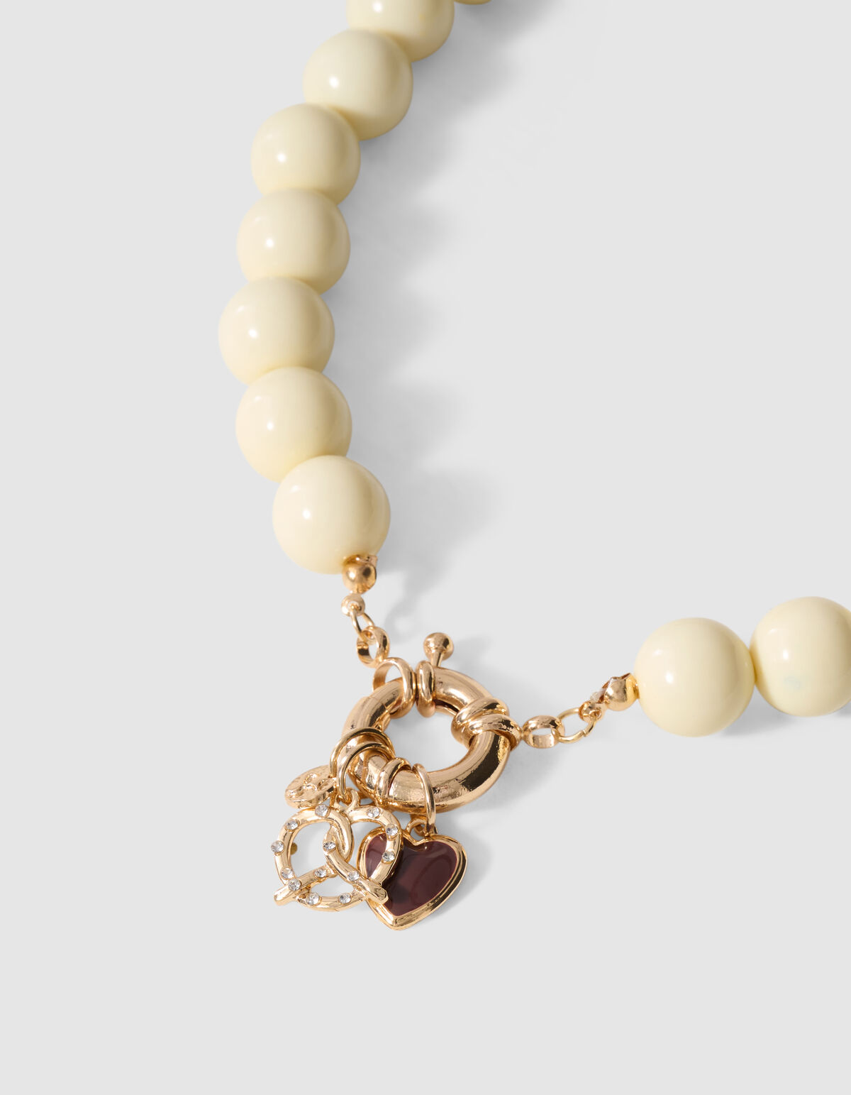 Perlen-Charm-Kette Hellgelb SHOEBY ACCESSOIRES