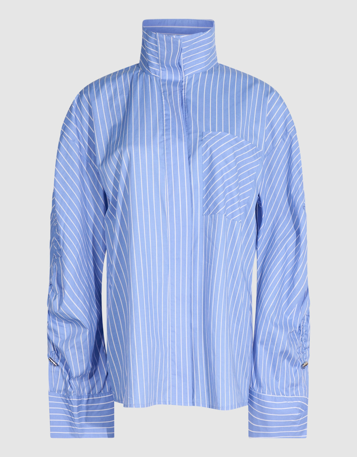 Gathering Sleeve Bluse Blau SHOEBY WOMEN