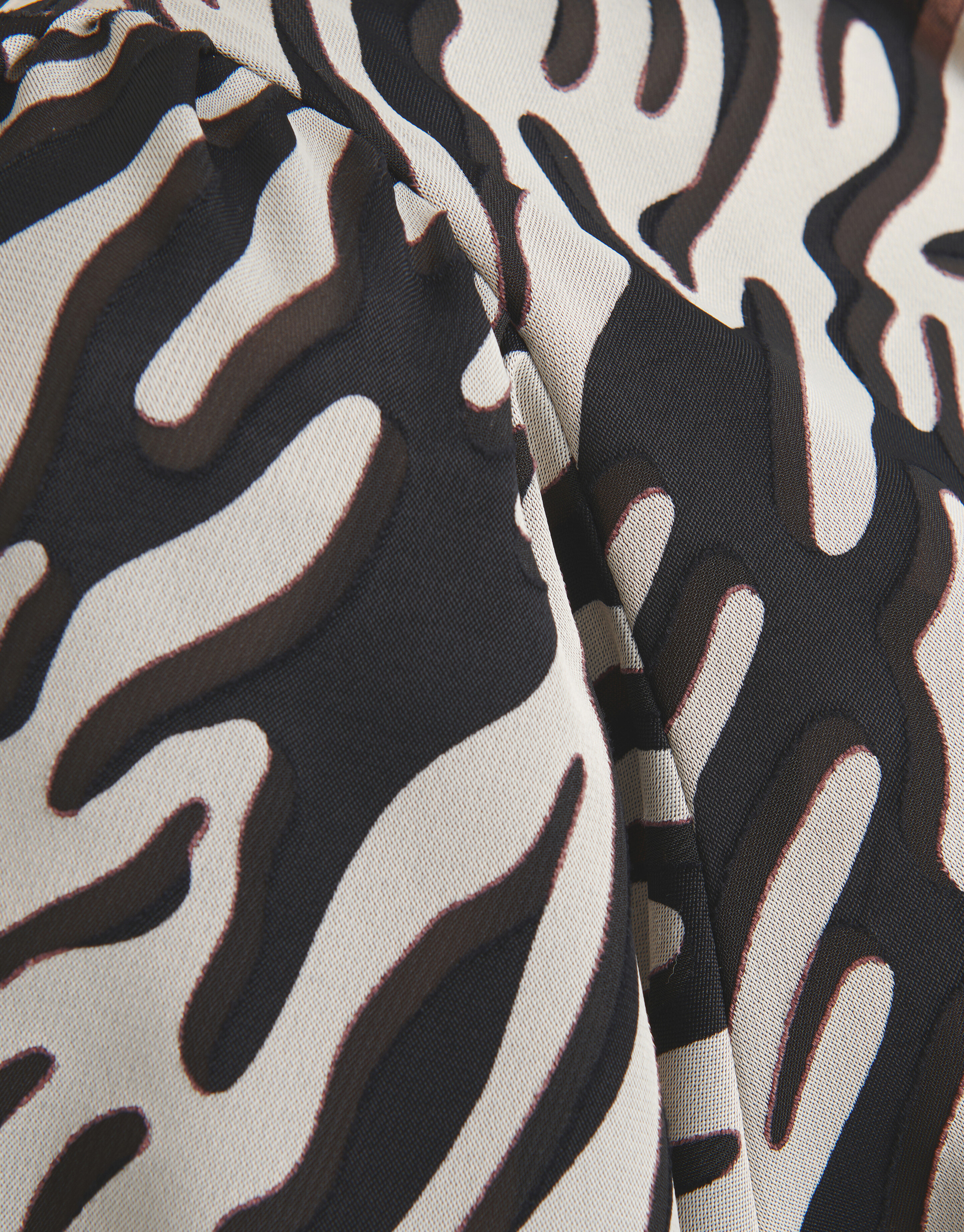 Zebra Burn Out Top Schwarz/Weiß SHOEBY WOMEN