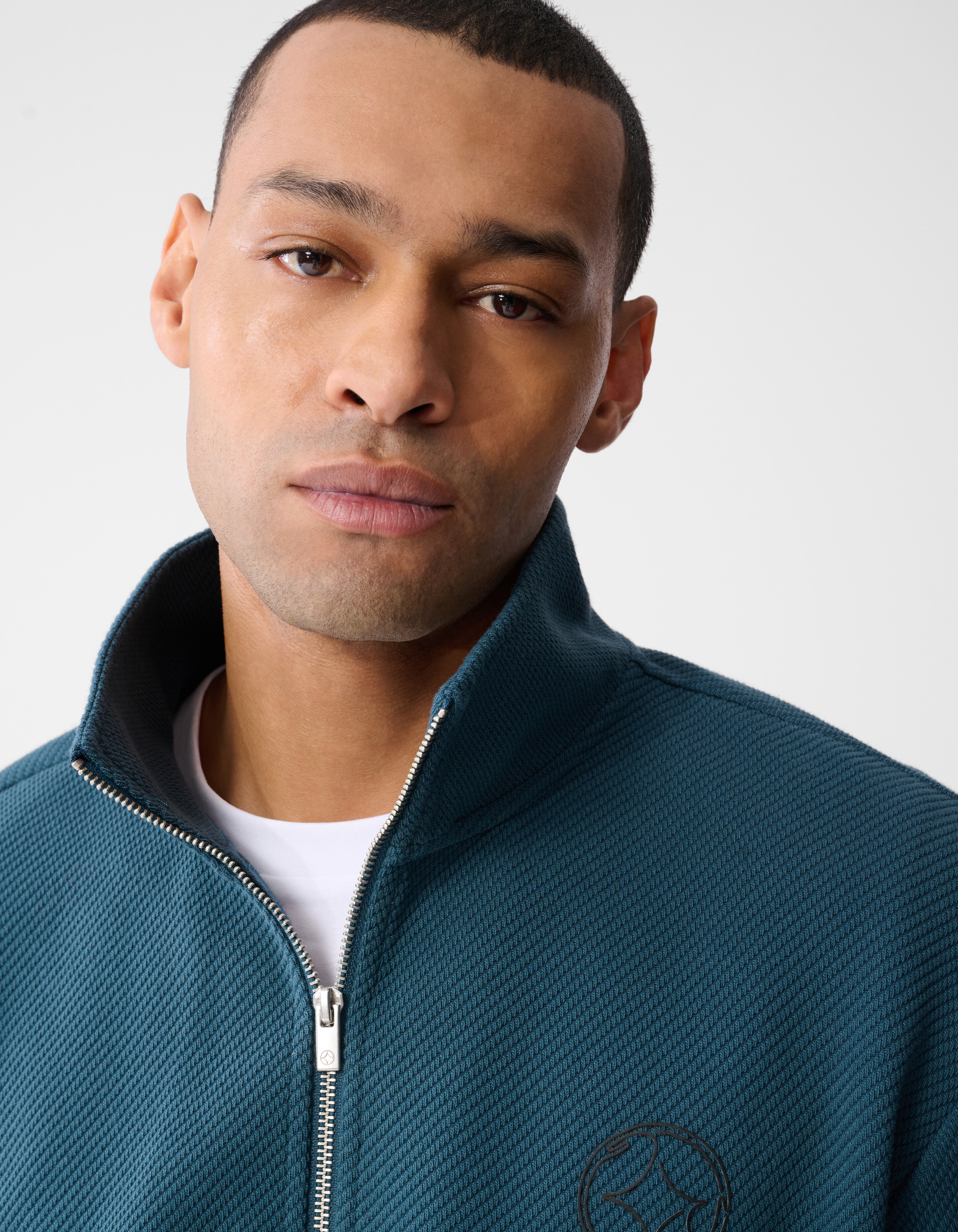 Halb-Zip-Pullover, dunkelgrün SHOEBY MEN