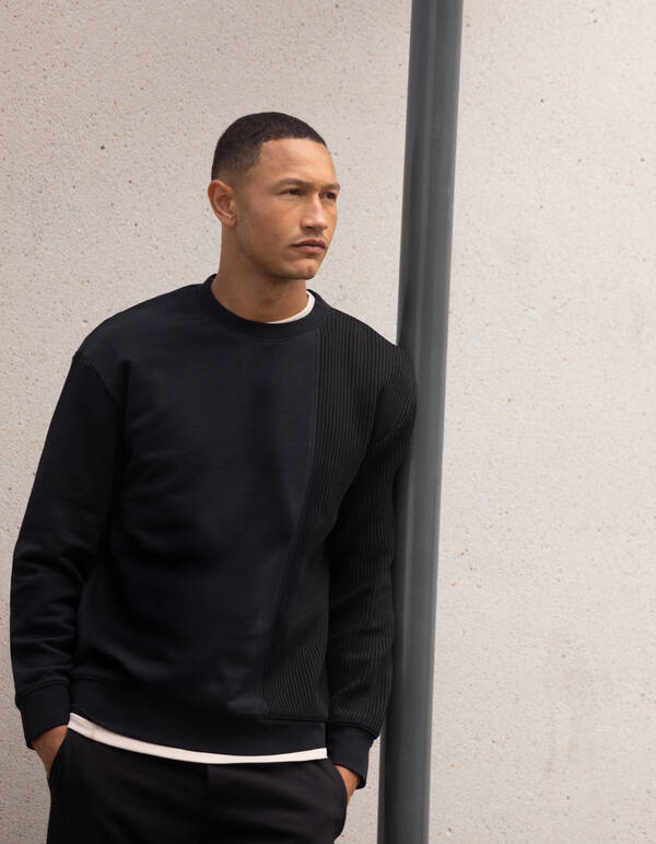 Mixed Sweater Schwarz SHOEBY MEN