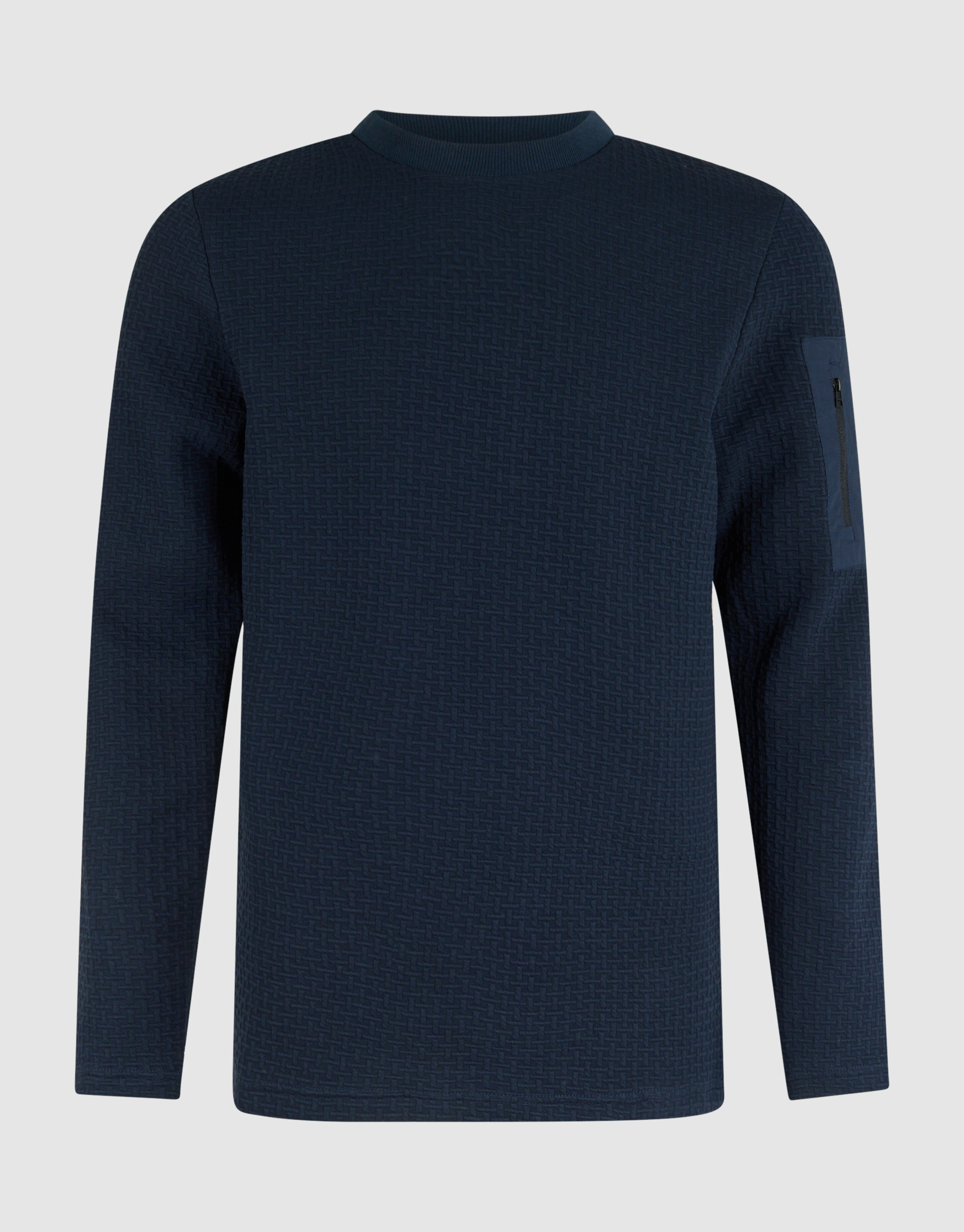 Jersey Structuur Longsleeve Donkerblauw SHOEBY MEN
