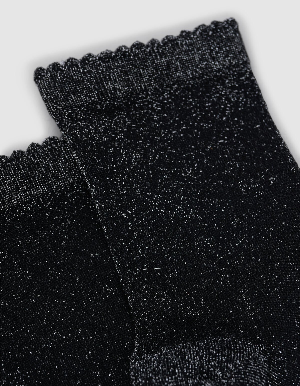 Glitzersocken Schwarz/Silber SHOEBY ACCESSOIRES