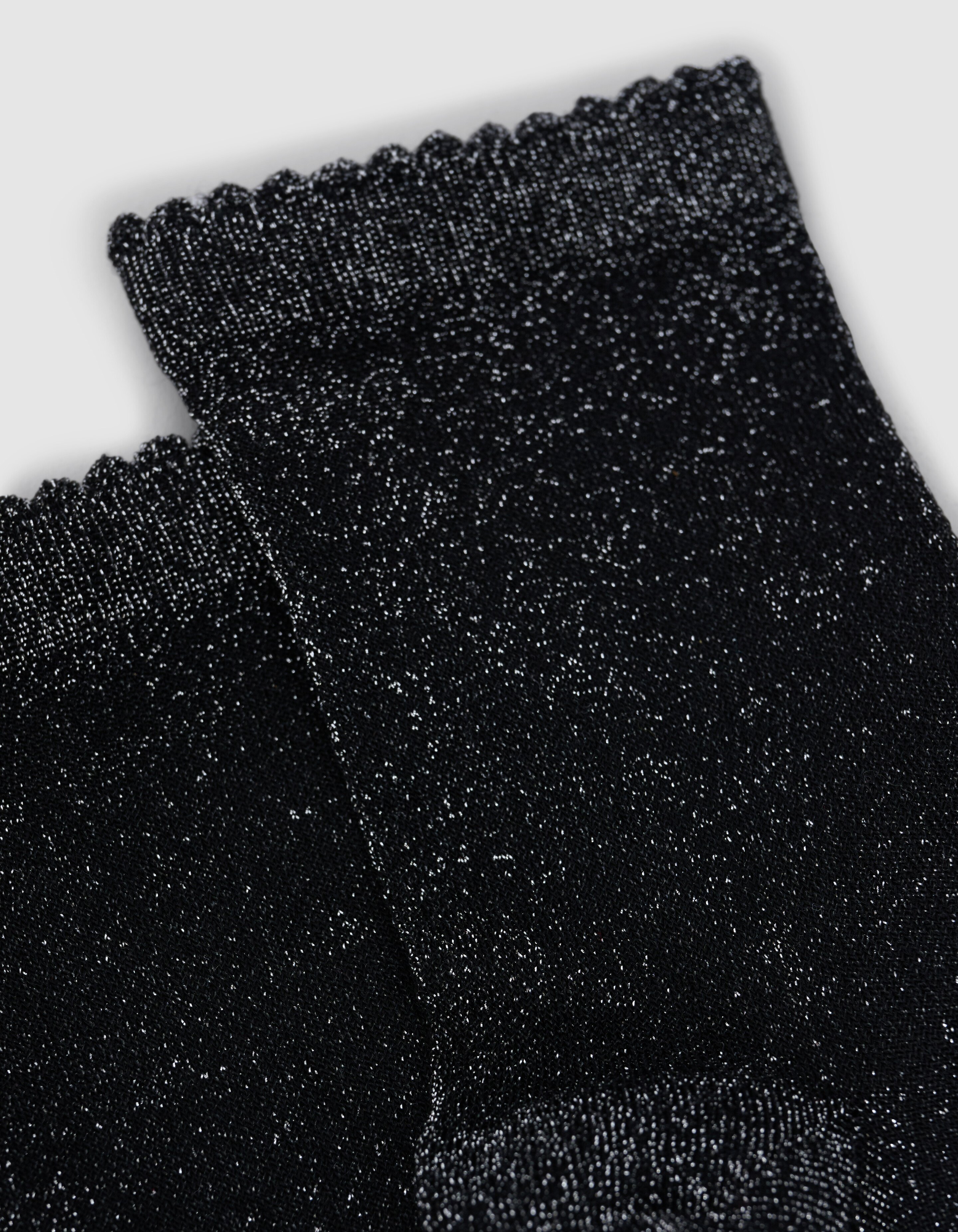 Glitzersocken Schwarz/Silber SHOEBY ACCESSOIRES