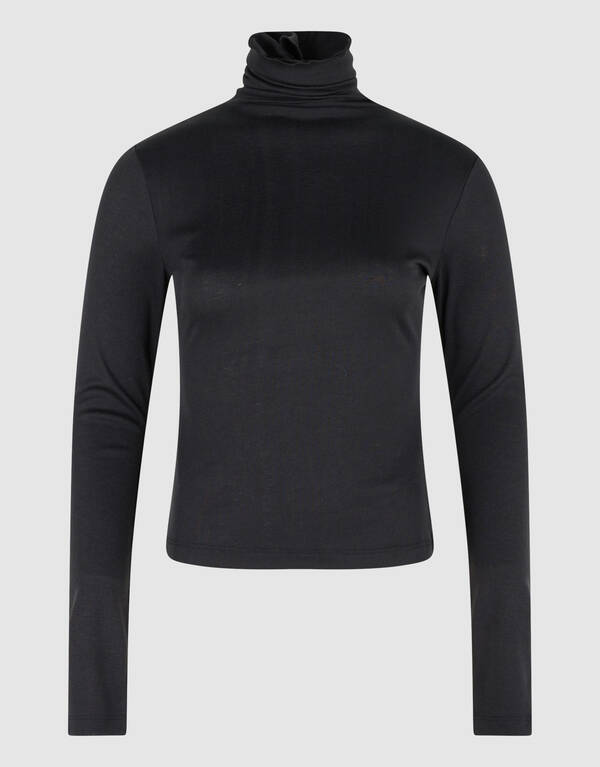 Col Neck Longsleeve Schwarz SHOEBY WOMEN