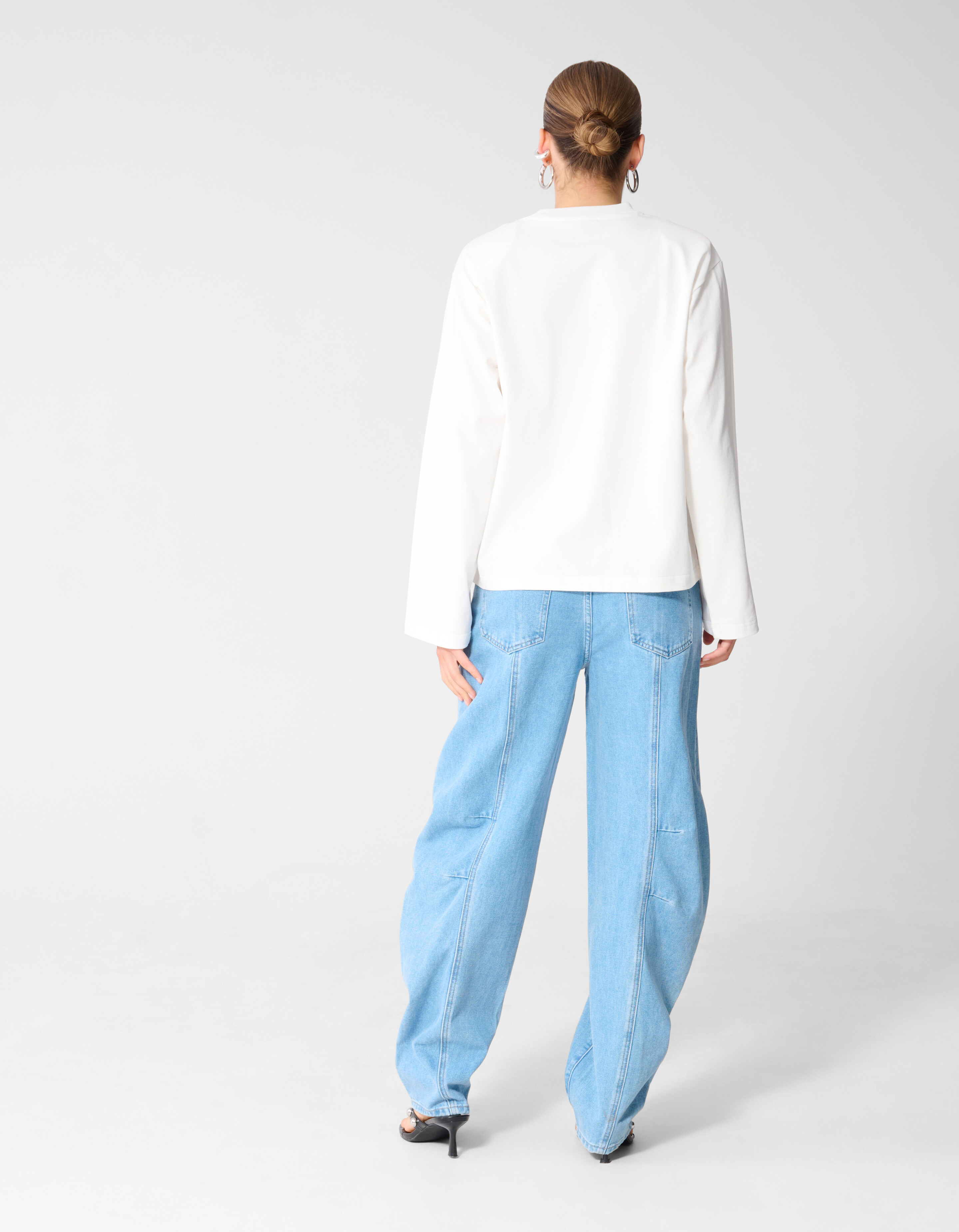Faltenhose Baggy Fit Jeans Hellblau SHOEBY WOMEN