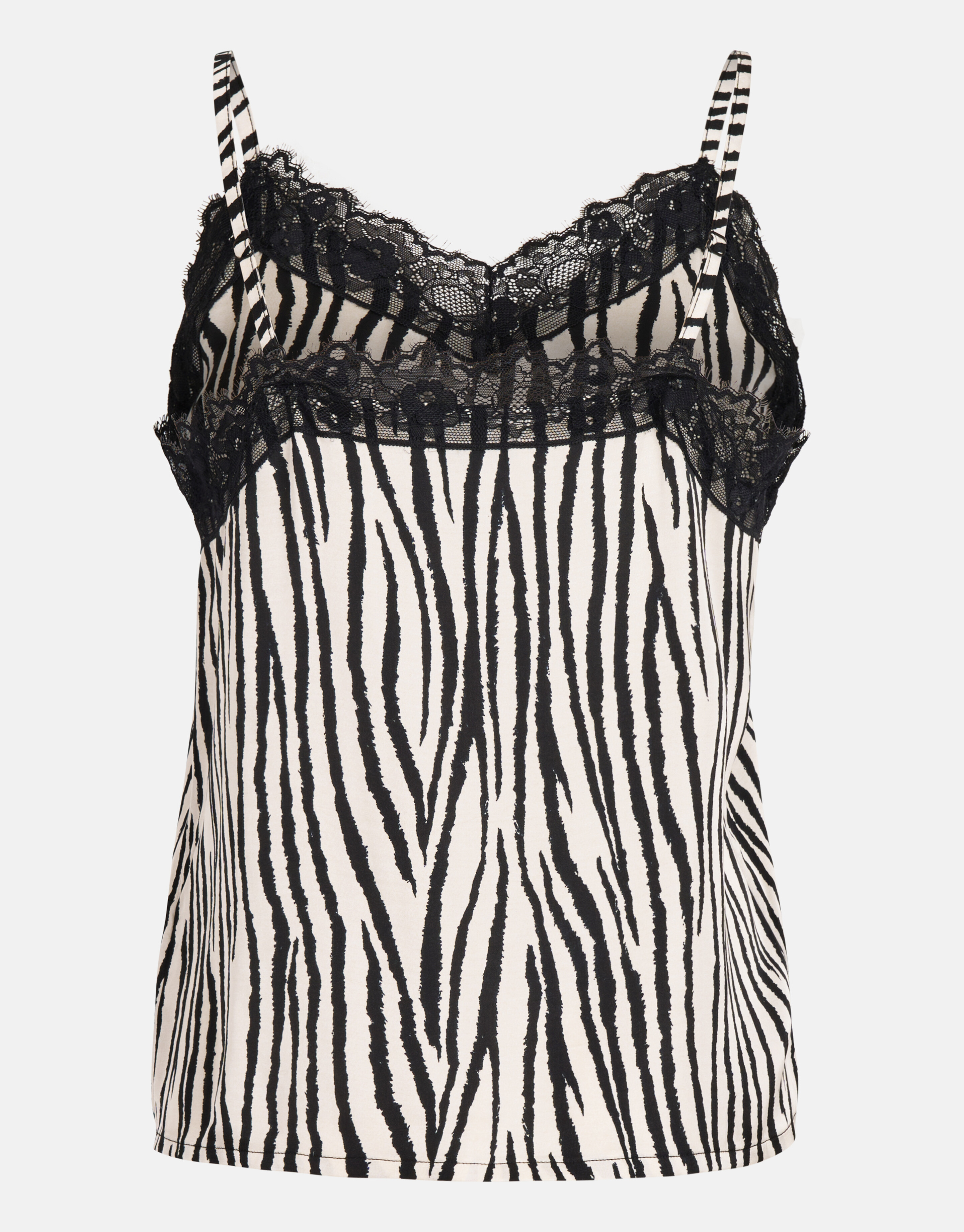 Zebra bedrucktes Singulett Schwarz/Weiß SHOEBY WOMEN