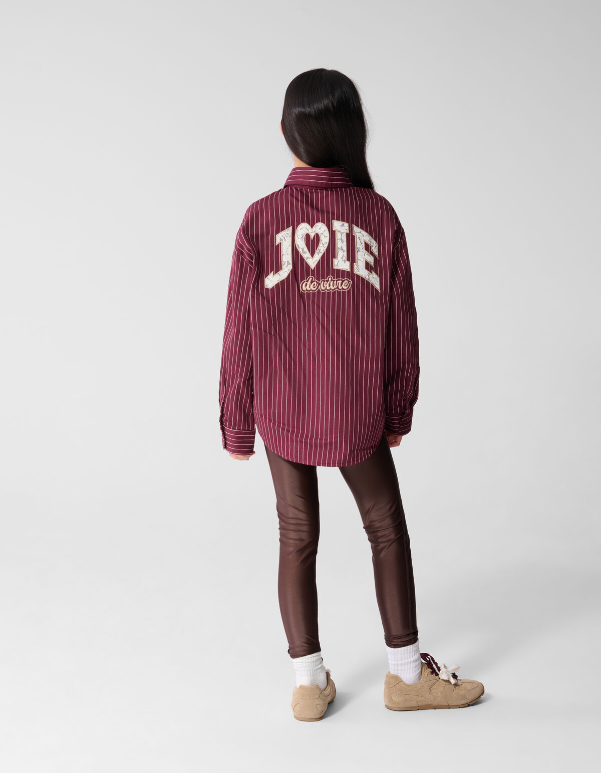Bluse mit Spitzen-Nadelstreifen und Oversize-Passf SHOEBY GIRLS