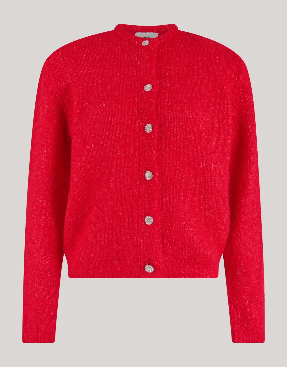 Pelzige Strickjacke Rot SHOEBY WOMEN