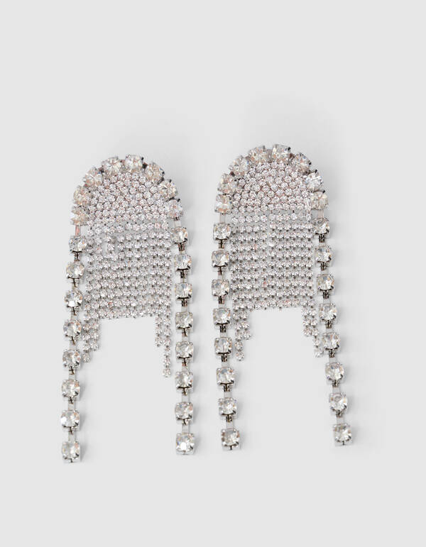 Multi Strass Ohrringe Silber SHOEBY ACCESSOIRES