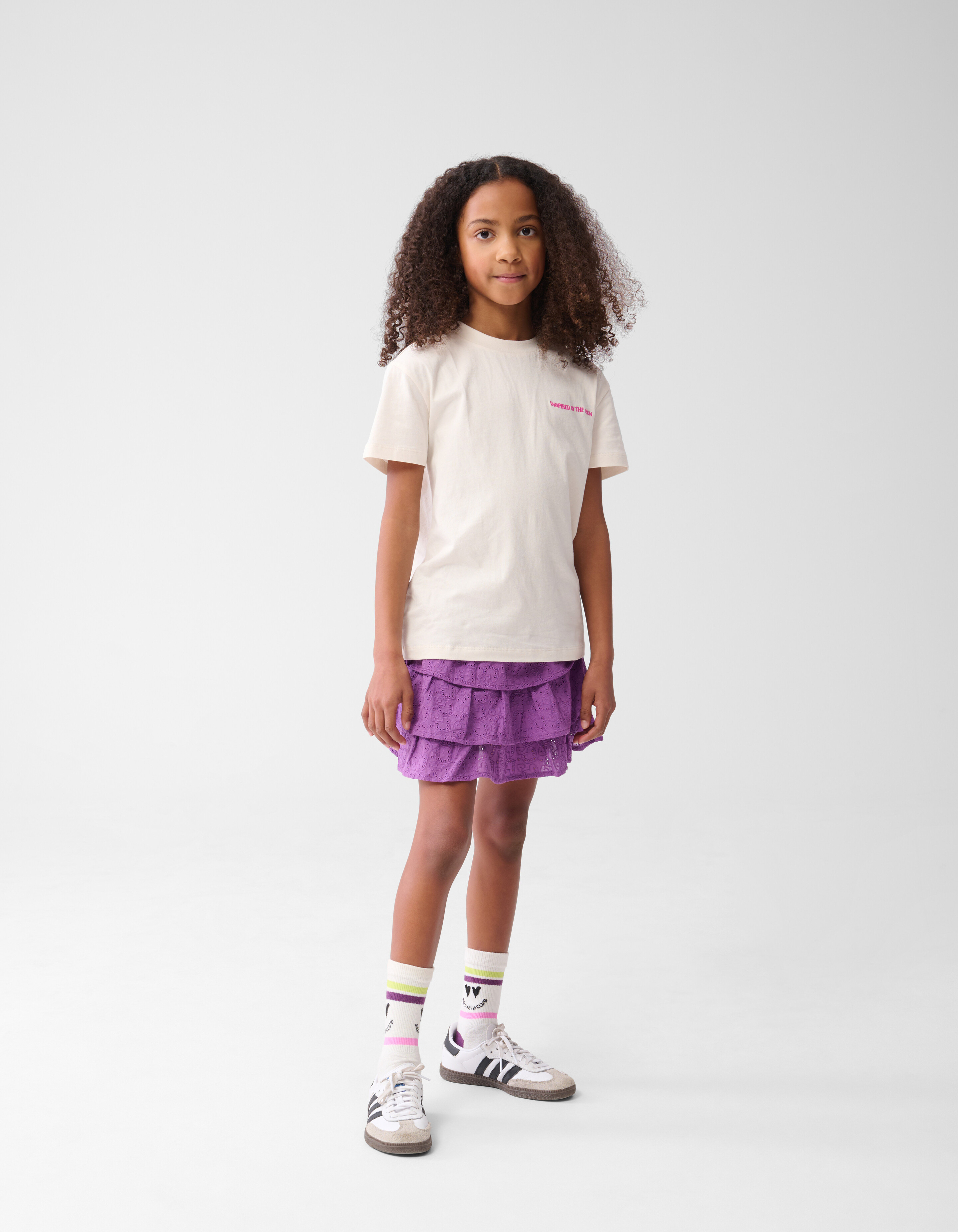 Tropical Artwork T-Shirt Offbroken White von Lizzy SHOEBY GIRLS
