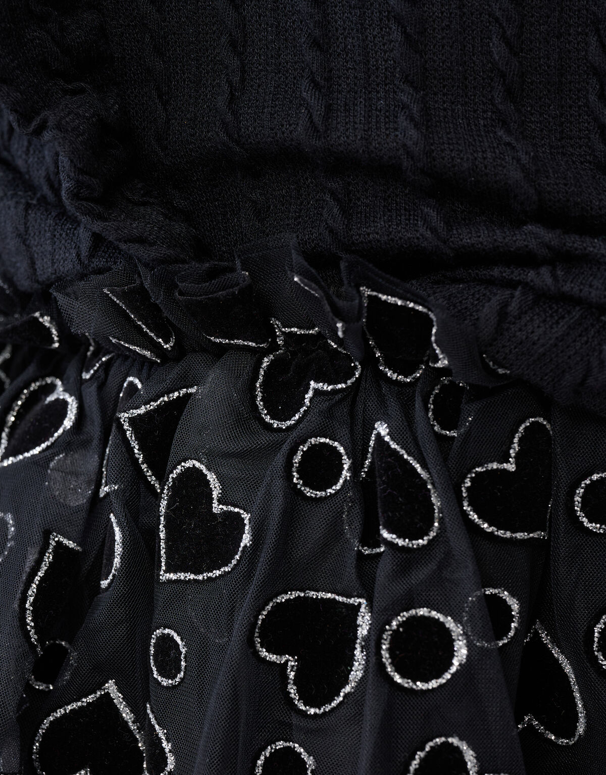 Glitter Mesh Rock Schwarz SHOEBY GIRLS