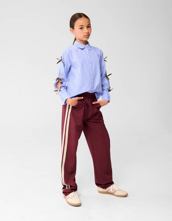 Sportliche Hose mit weitem Bein Dunkelrot SHOEBY GIRLS