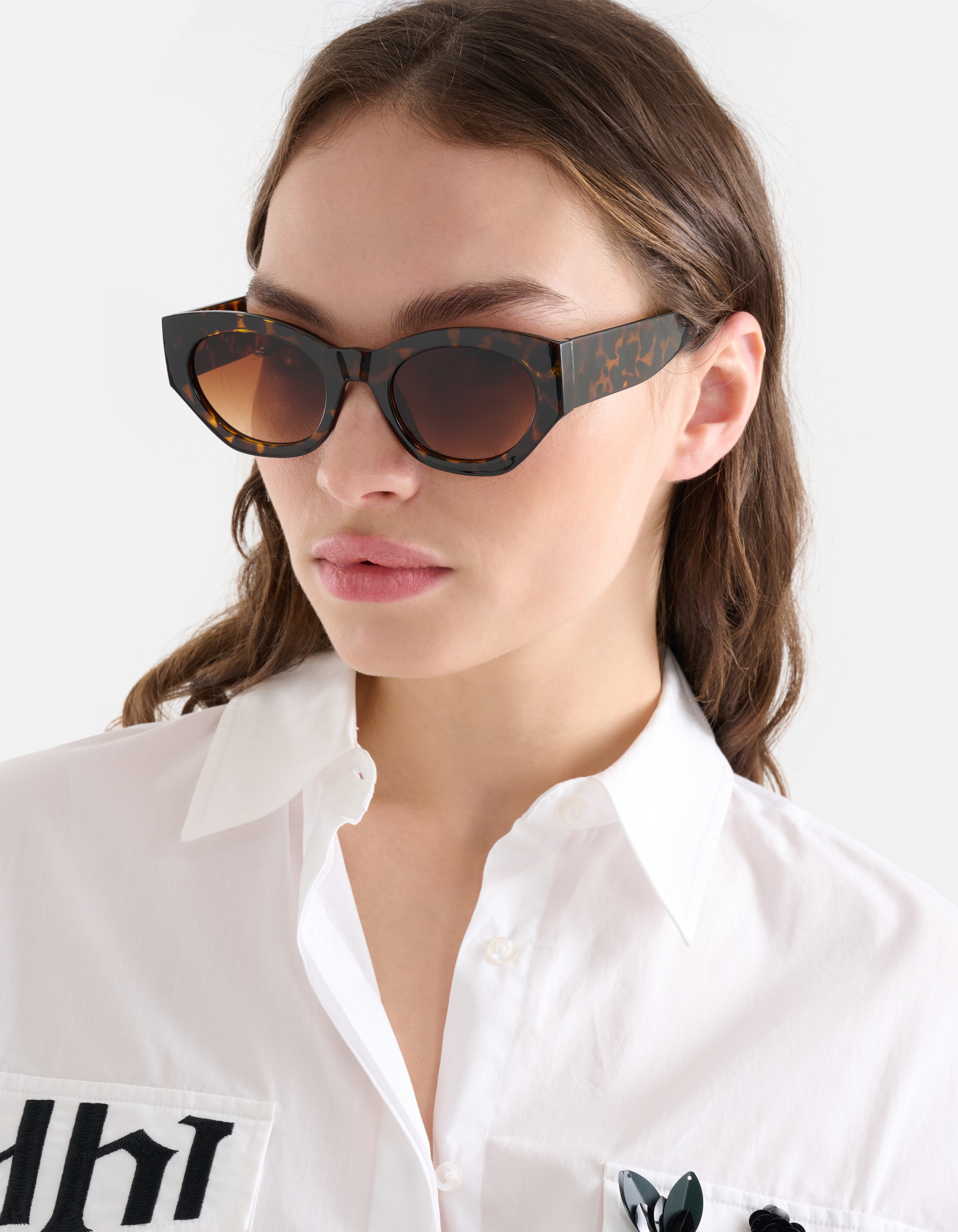 Breite Schildpatt-Sonnenbrille Braun SHOEBY ACCESSOIRES