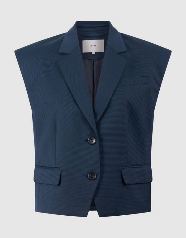 Karomuster Weste Dunkelblau SHOEBY WOMEN