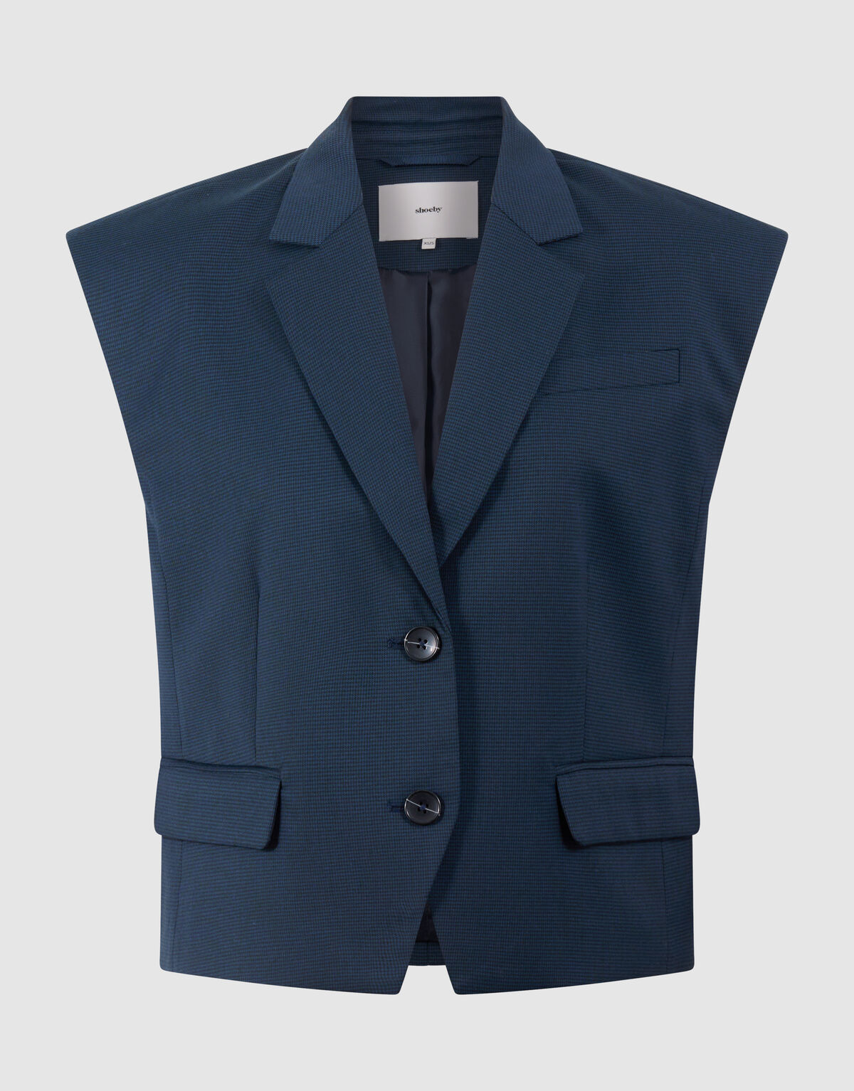 Karomuster Weste Dunkelblau SHOEBY WOMEN