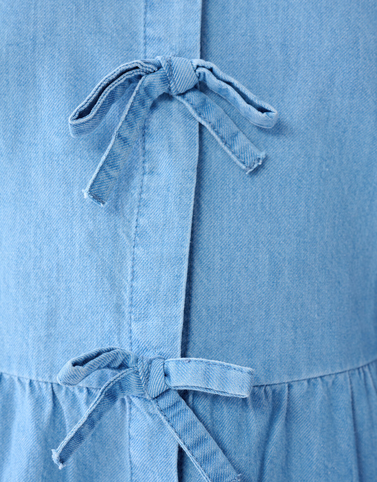 Denim-Schleifenbluse Blau SHOEBY GIRLS