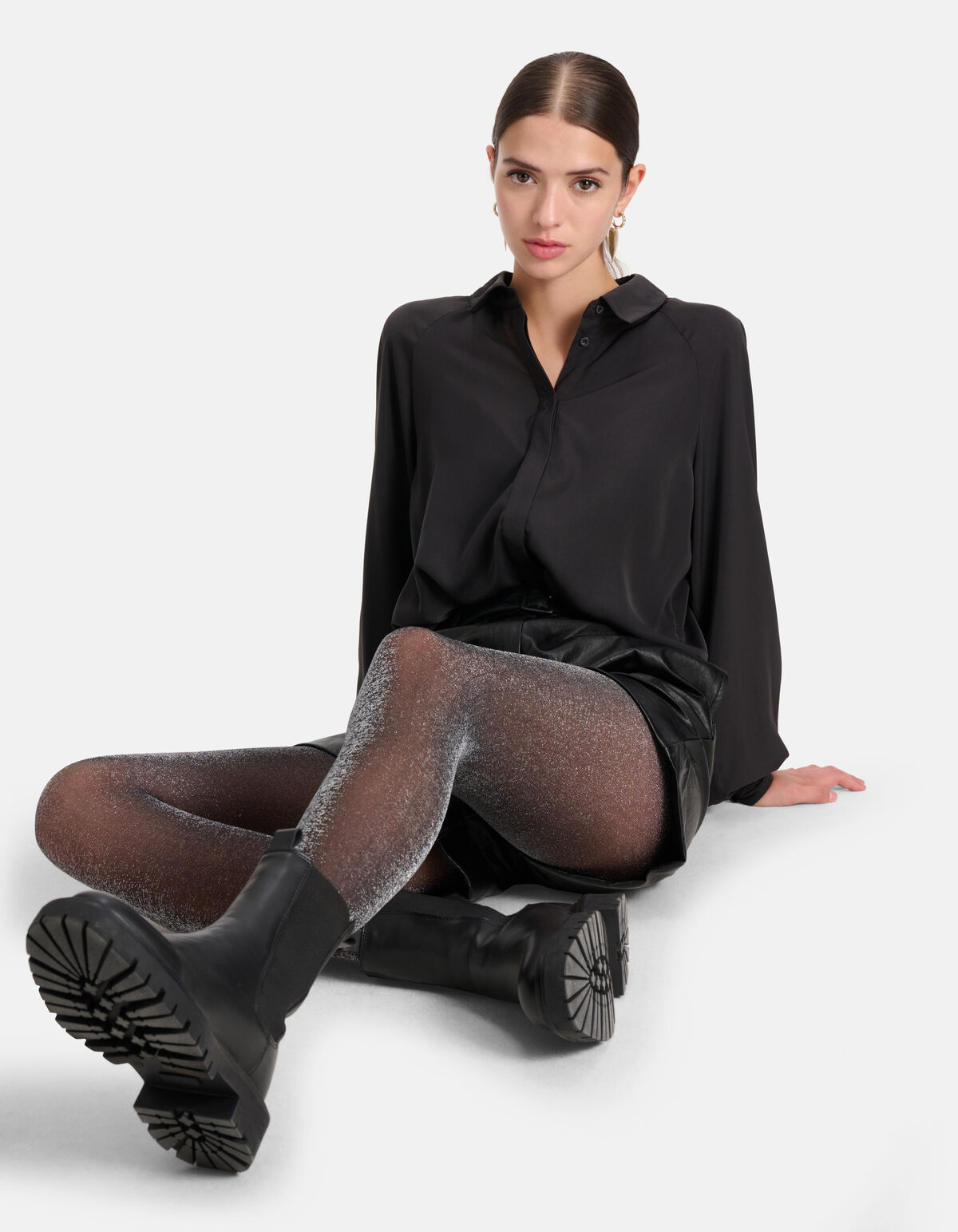 Silber Glitzer Strumpfhose SHOEBY ACCESSOIRES