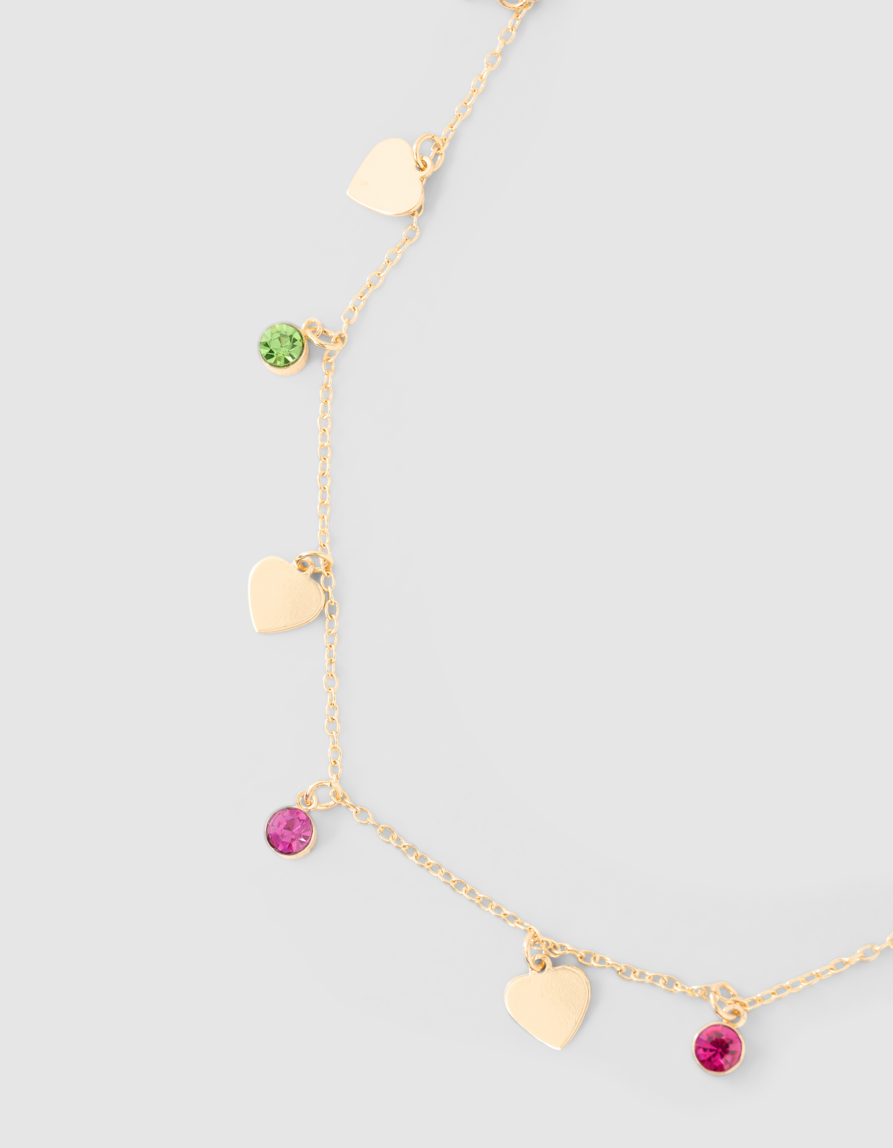 Herzf&ouml;rmige Strass-Halskette, Gold SHOEBY ACCESSOIRES