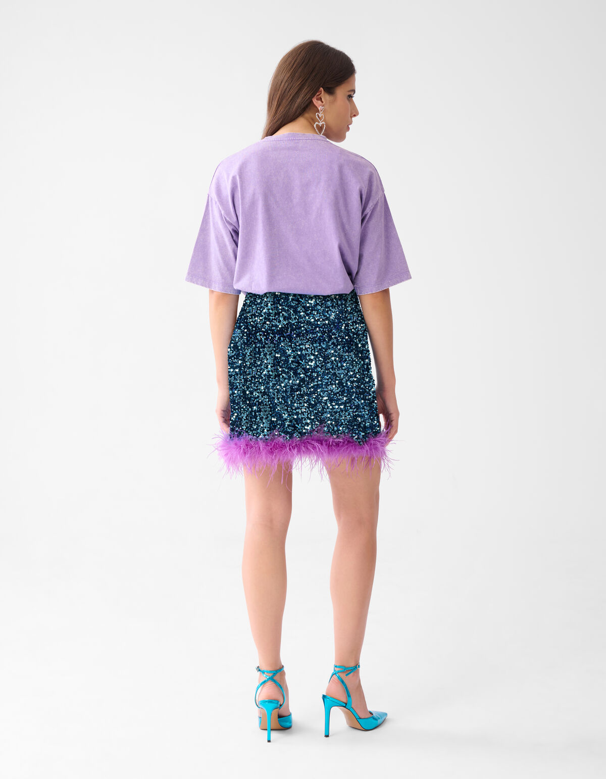 Gewaschenes T-Shirt Hellviolett SHOEBY WOMEN