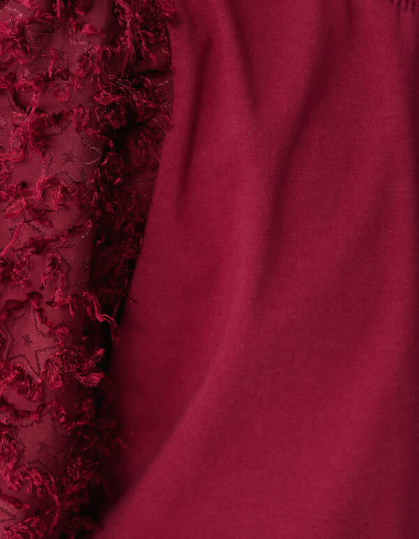 Stern Longsleeve Top Dunkelrot SHOEBY GIRLS