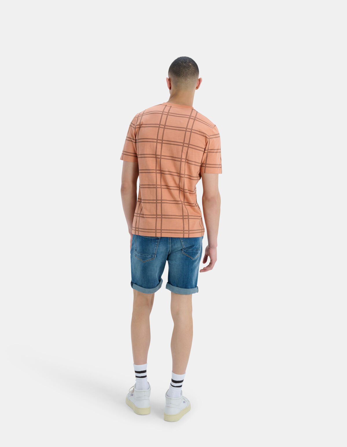 T-Shirt mit Karodruck REFILL