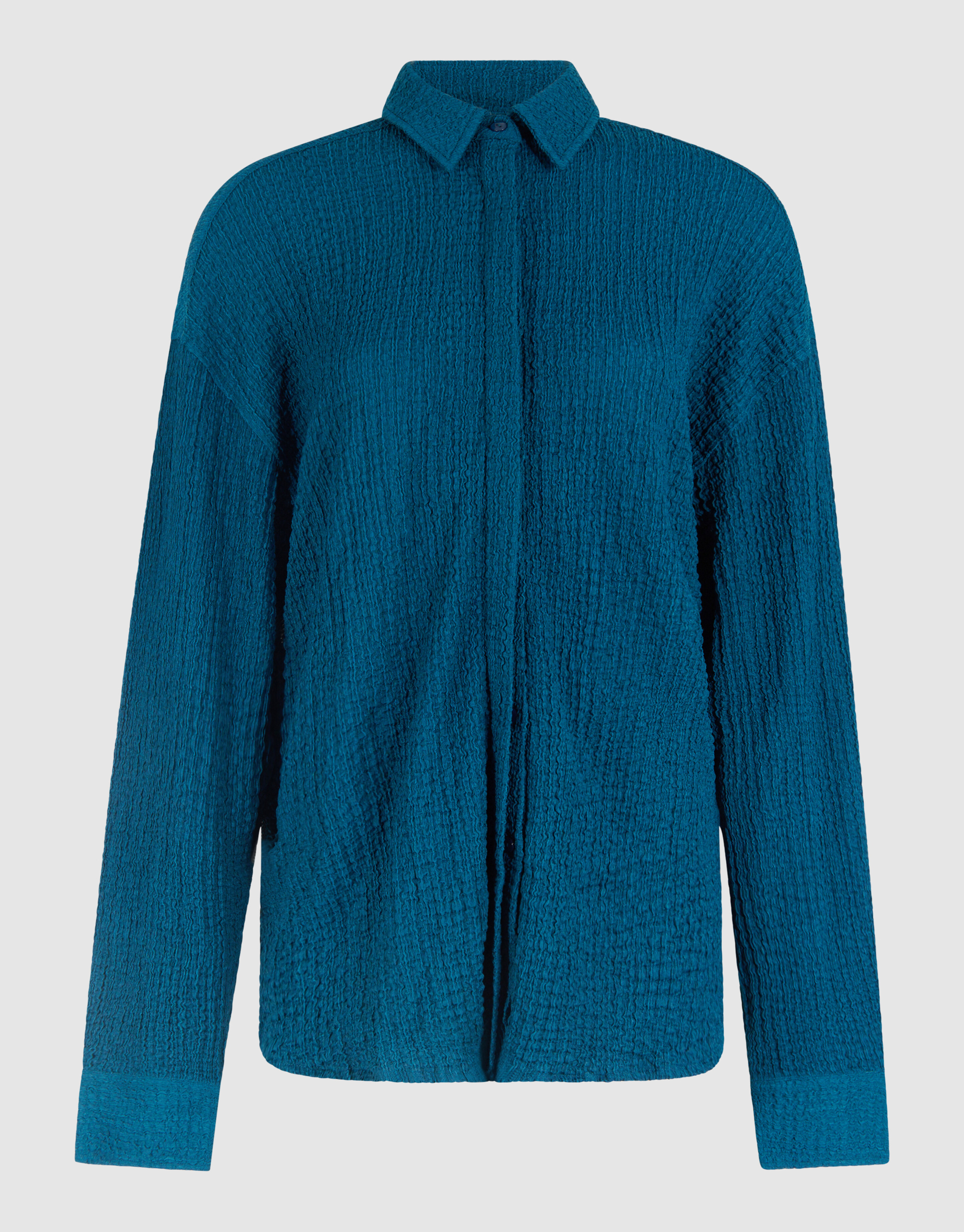 Crinkle-Bluse Dunkelblau SHOEBY WOMEN