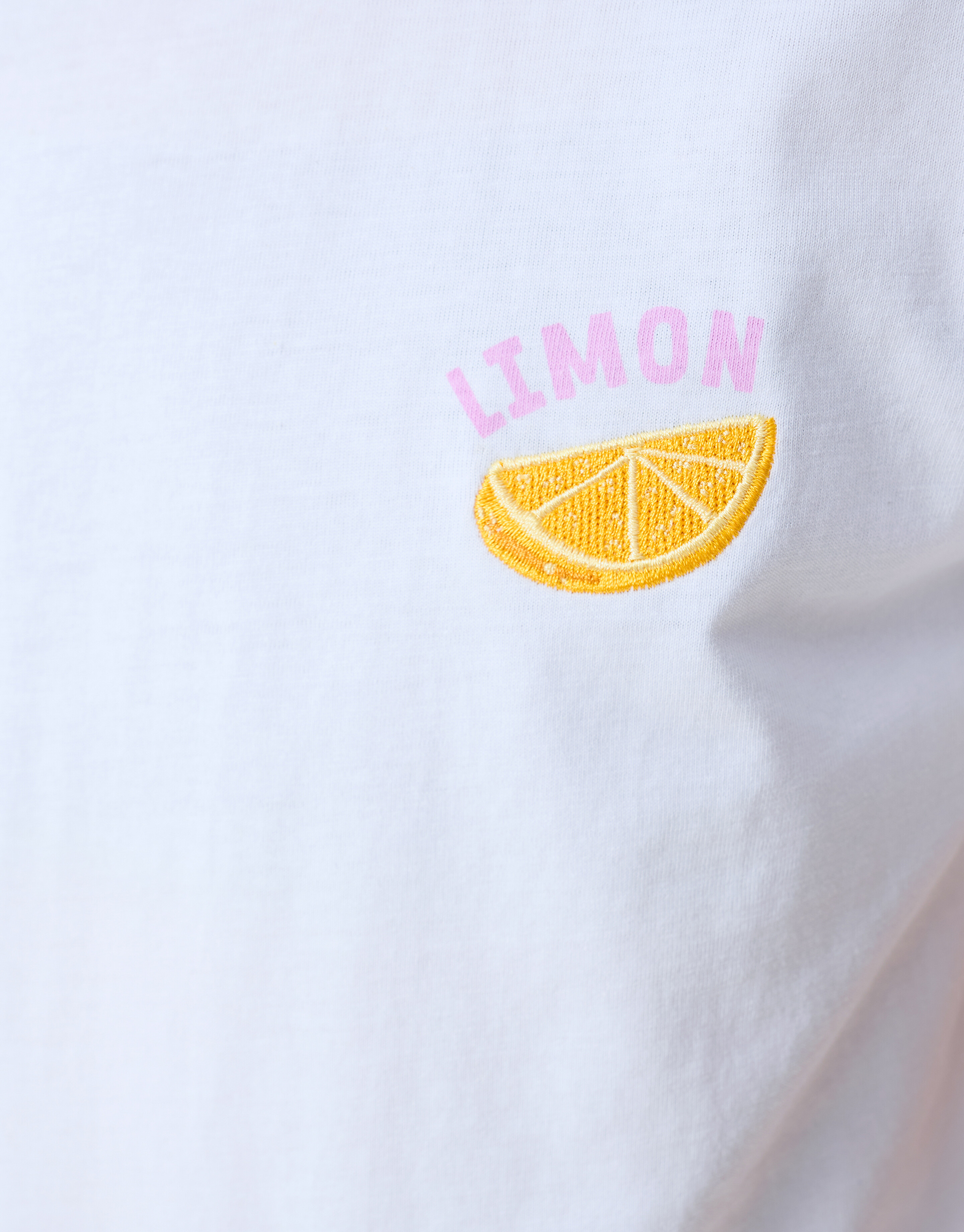 Zitrone Kunstwerk T-shirt Wit SHOEBY GIRLS