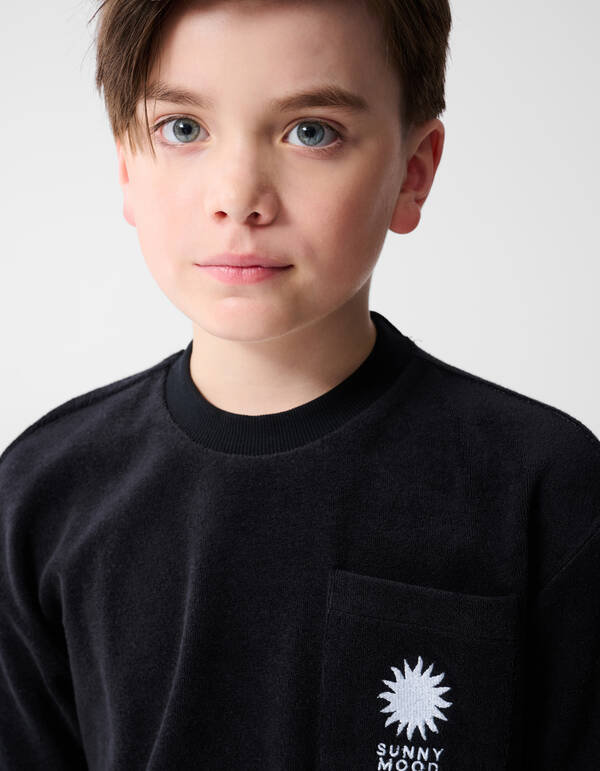 Towling T-shirt Schwarz SHOEBY BOYS