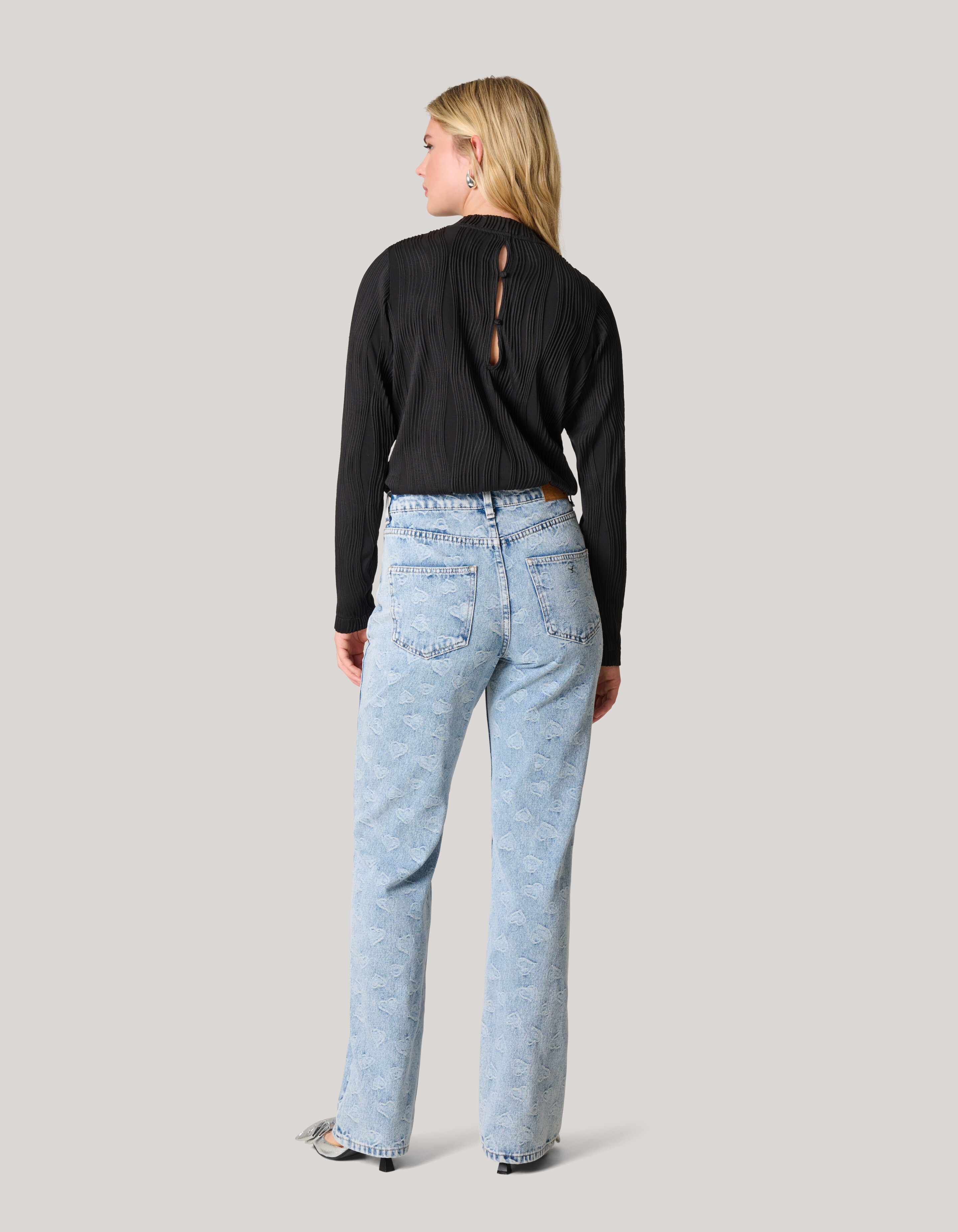 Swirl Crinkle Top Schwarz SHOEBY WOMEN