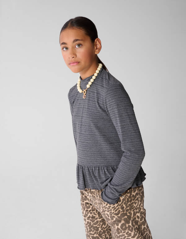 Volant Top Grau SHOEBY GIRLS