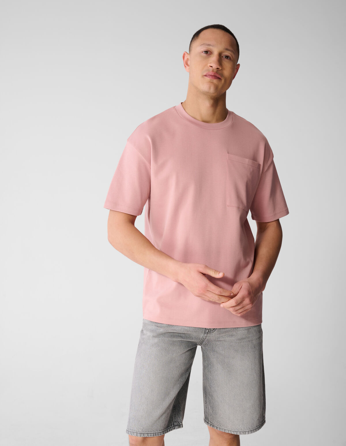 Logo-Taschen-T-Shirt Rosa SHOEBY MEN