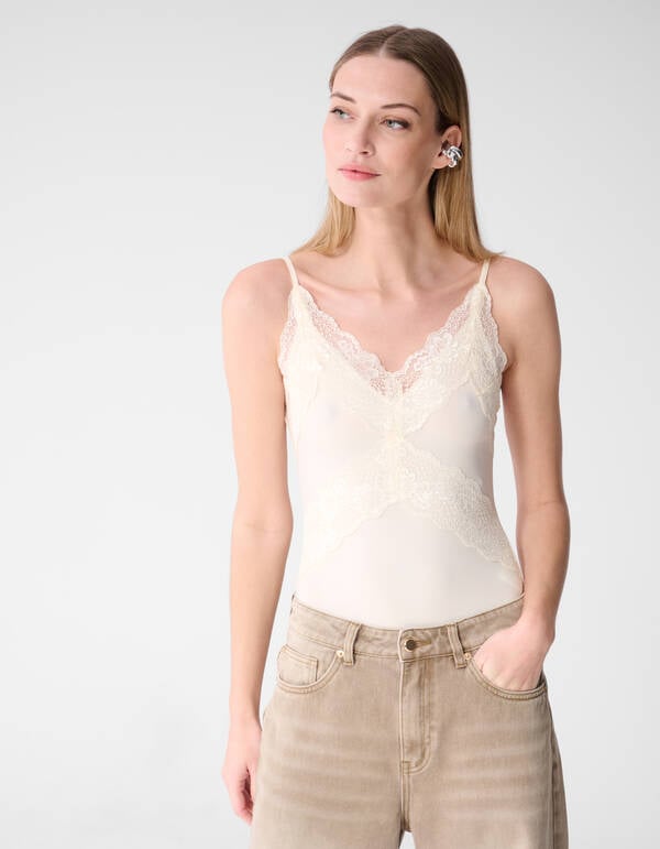 Kanten Body Gebrochen Wei&szlig; SHOEBY WOMEN