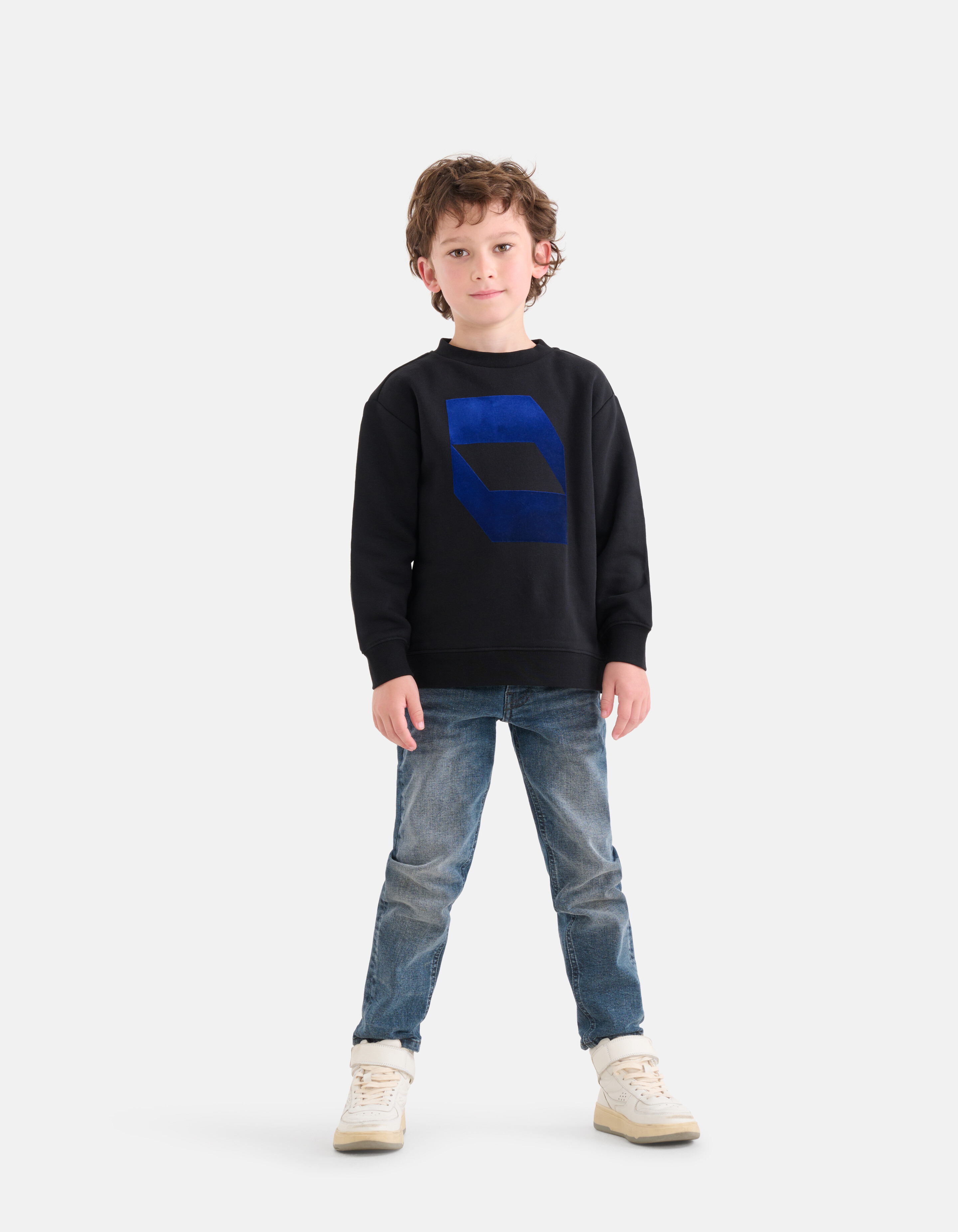 Pullover mit Flockenmuster Schwarz SHOEBY BOYS