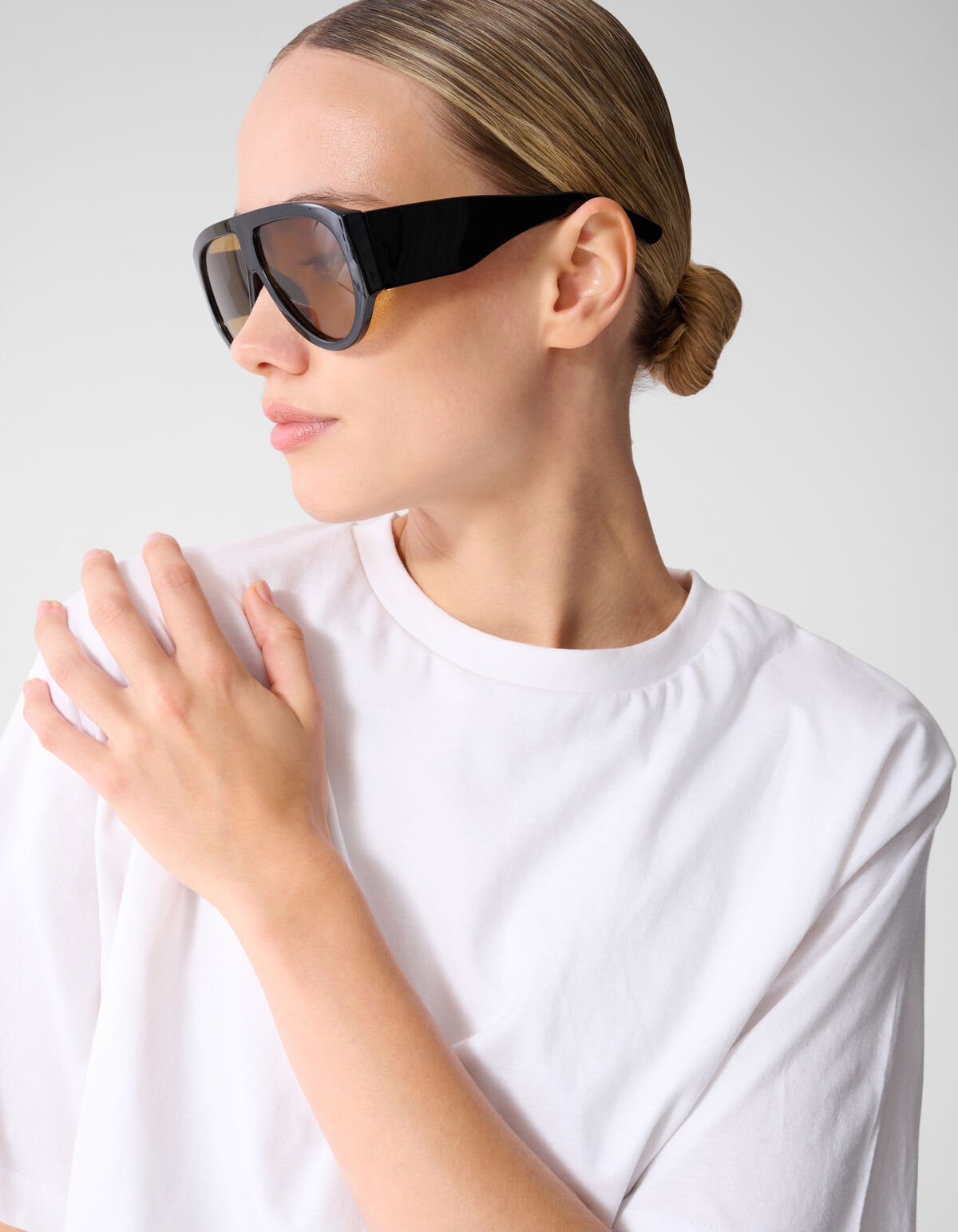 Oversized Balloon T-Shirt Wei&szlig; SHOEBY WOMEN