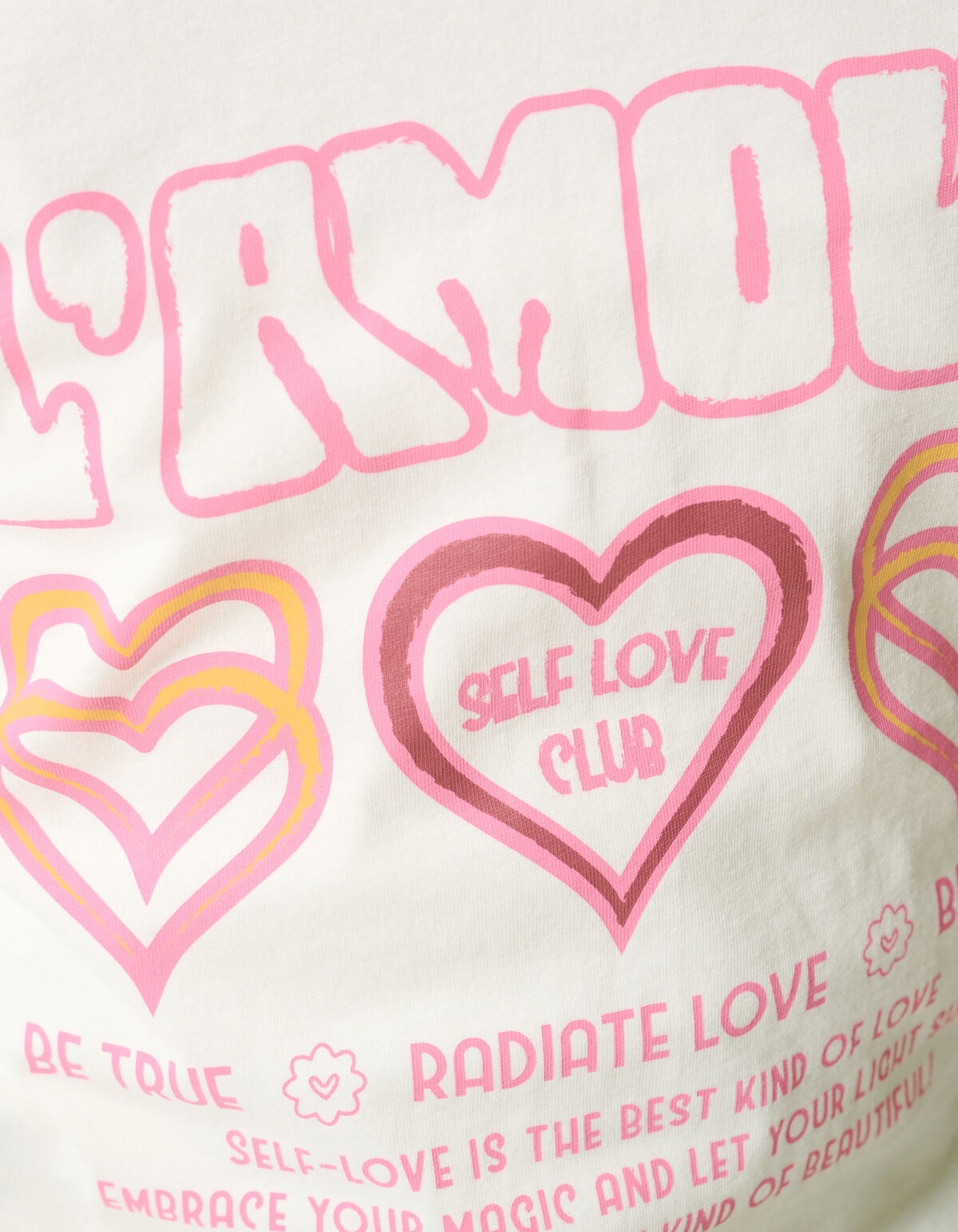 L'amour Artwork T-shirt Off Weiß SHOEBY GIRLS